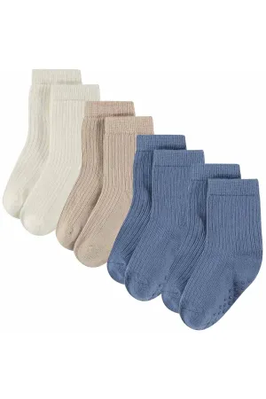 Bamboo Basics Sidney Baby BB Knitted Unisex Rib Socks 4-pack