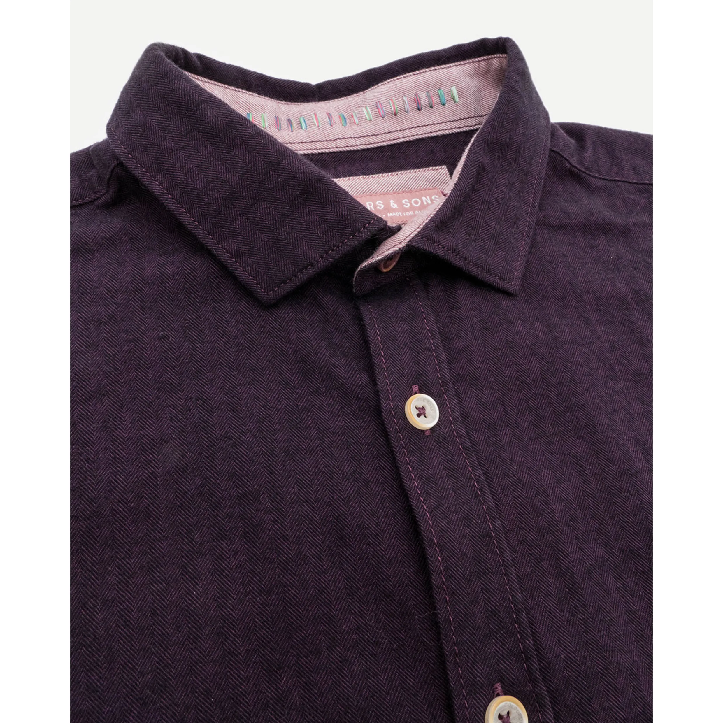 Colours And Sons 9222 Cashmere Herringbone - Purple Rain