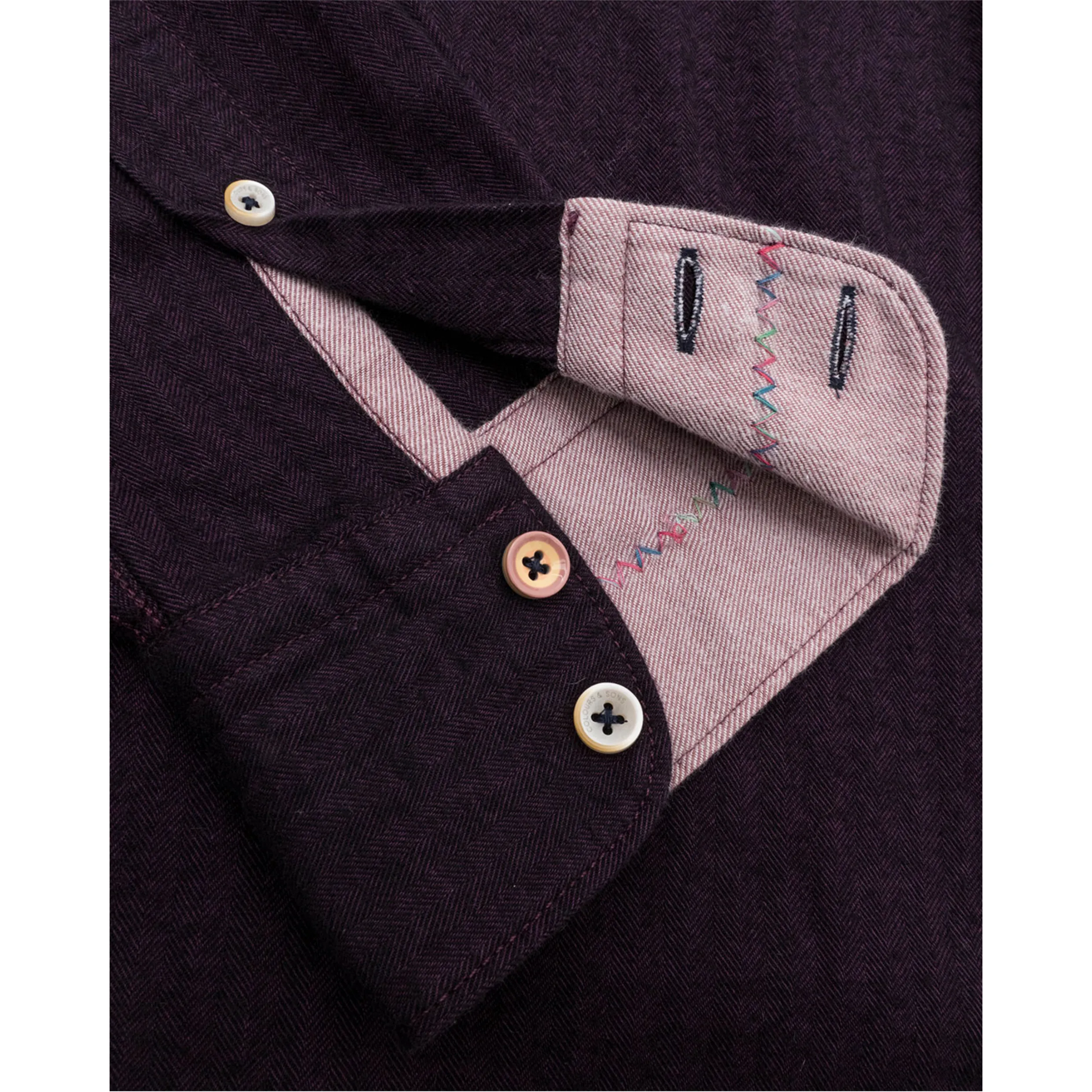 Colours And Sons 9222 Cashmere Herringbone - Purple Rain