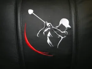 Golf Swing Red Logo Panel