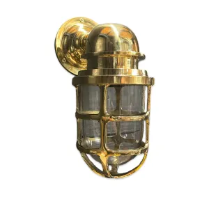 Keswick ~ Bulkhead Outdoor & Bathroom Sconce Wall Light Solid Brass |