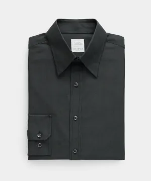 Twill Long Collar Dress Shirt in Charcoal