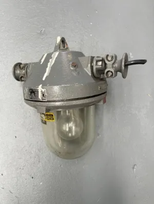 Vintage Industrial CZECH Bunker Light  #6218    Byron