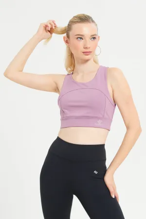 Women Mauve Performance Sports Bra